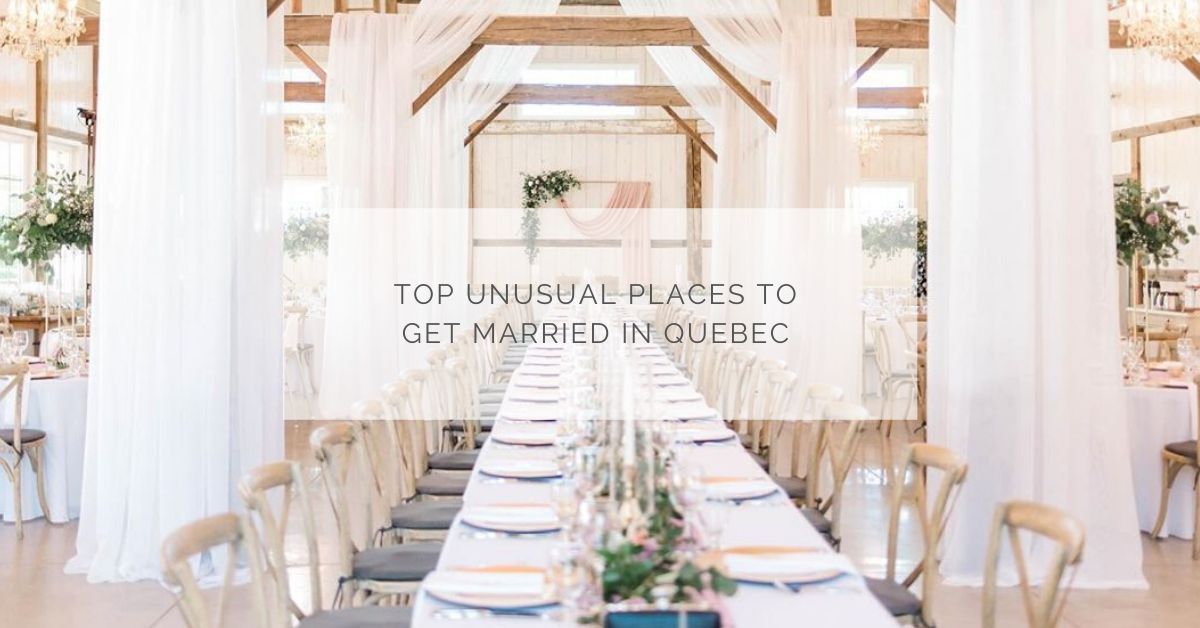 Top unusual places to get married in Quebec