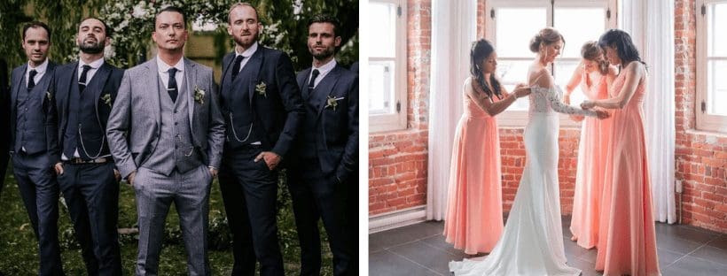 costume et robe de demoiselle