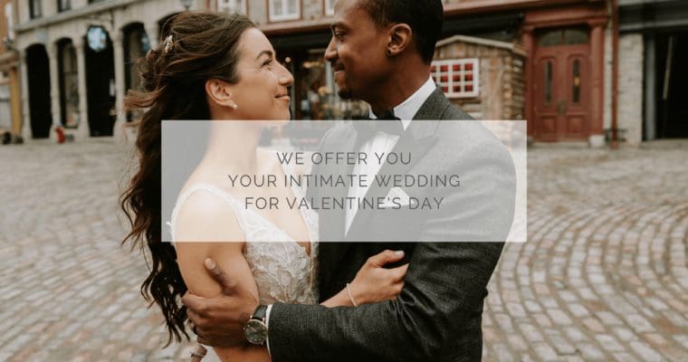 We offer you your intimate wedding for Valentine's Day!