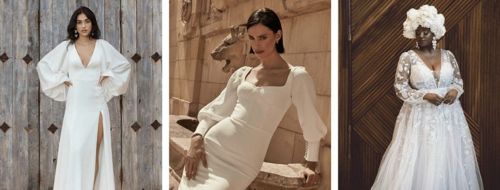 robes mariée hiver manches longues