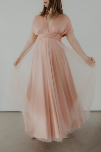 Robe Infinity classique avec tulleCouleur portée: Nude pink